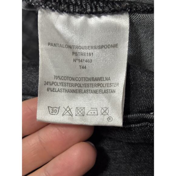 Jacqueline Riu Women's 44 Black Denim Jeans Straight leg Sexy Casual Everyday - Picture 4 of 8